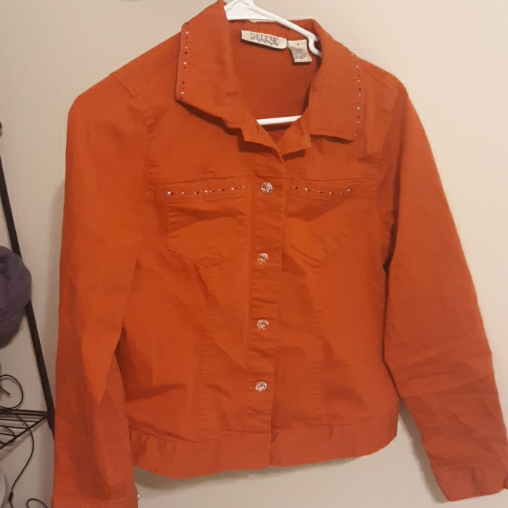 Orange Jean Jacket - Picture 2 of 2